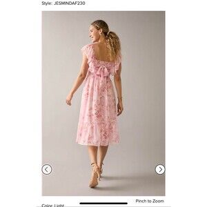 Audrey Parks Pink Floral Cottagecore Fairy Summer Dress